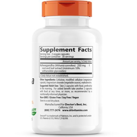 Ashwagandha mit Sensoril®, 125 mg, 60 Kapseln - Vitalitaet 360