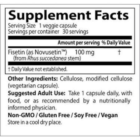 Fisetin, 100mg, 30 Vegikapseln - Vitalitaet 360