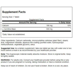 L - Carnitin, 500mg 100 Tabletten - Vitalitaet 360