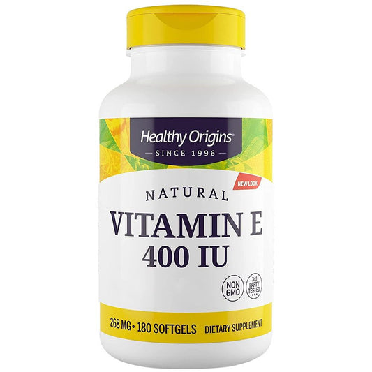 Natürliches Vitamin E 400 IU, 180 Weichkapseln - Vitalitaet 360
