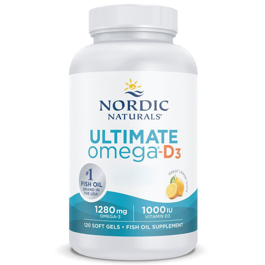 Ultimate Omega - D3 Lemon, 120 Weichkapseln - Vitalitaet 360