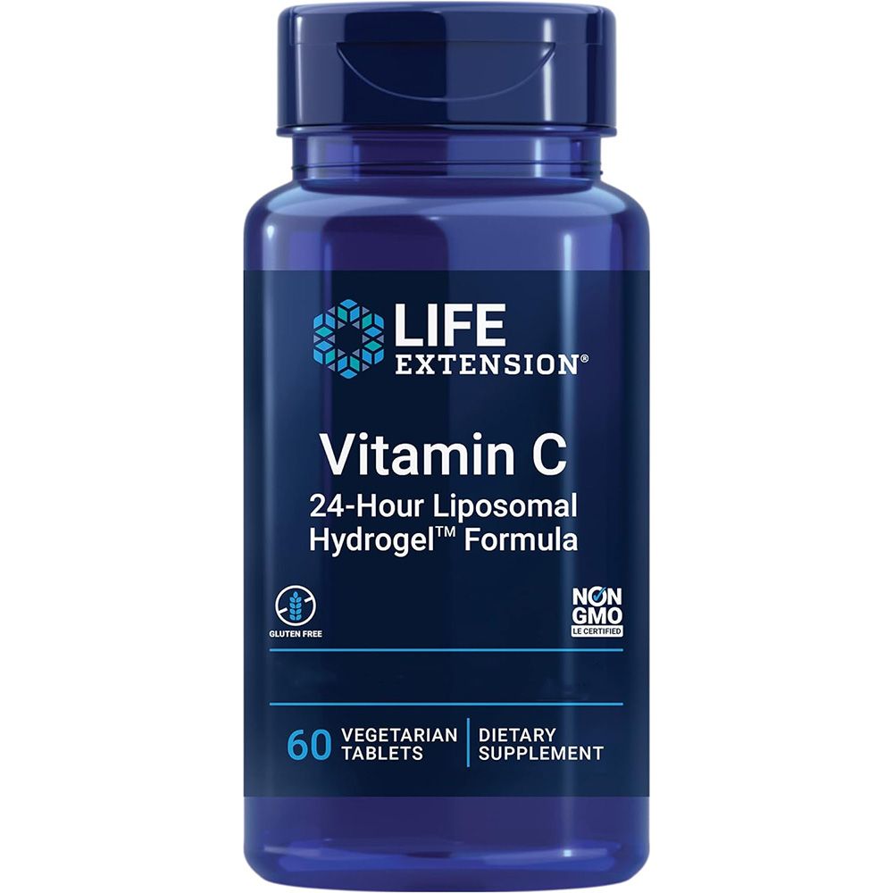 Vitamin C 24 - Stunden - Liposomale - Hydrogel - Formel, 60 Tabletten - Vitalitaet 360