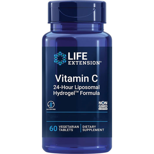 Vitamin C 24 - Stunden - Liposomale - Hydrogel - Formel, 60 Tabletten - Vitalitaet 360