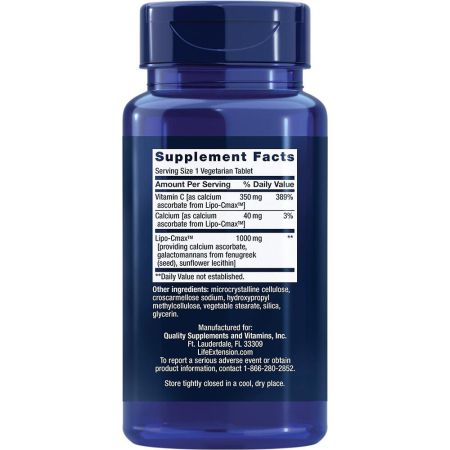 Vitamin C 24 - Stunden - Liposomale - Hydrogel - Formel, 60 Tabletten - Vitalitaet 360